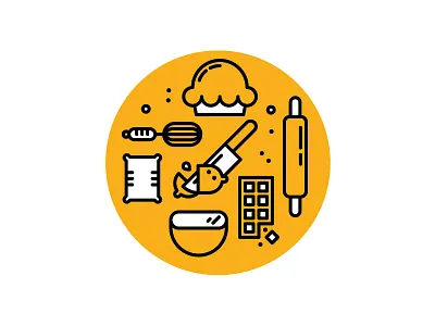 Just bakin' yo bake icons illustration pie