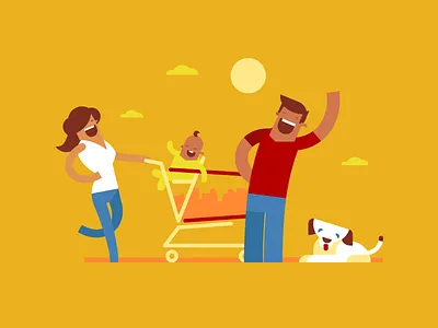 Family baby dad family mom