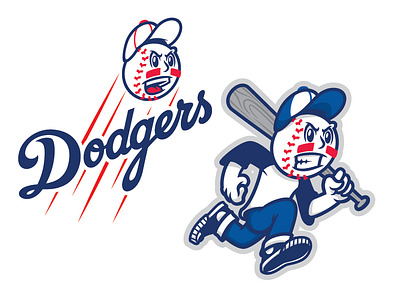 Mascot Concept basball character companylogo graffitimascot dodgers logo mascot mlb sportslogo teamlogo