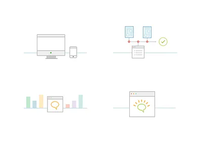 Digital Dispute Icons finance fintech icons illustration