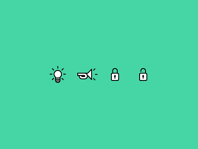 Automotive Icons alarm auto automotive car headlights horn icon lights lock ui unlock vector