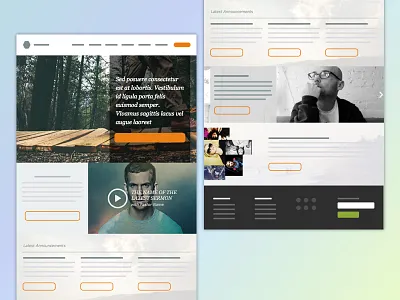 Church Wireframes ux web design wireframe