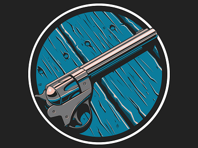 Diehard Gun blue grey gun illustration illustrator
