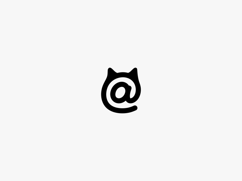 Cat black brand branding cat clean icon logo logotype mark minimal simple symbol