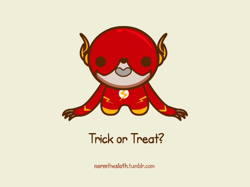 Norm the Hyperactive Sloth - Halloween animation chibi cute gif hyperactive kawaii sloth