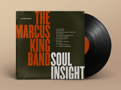 The Marcus King Band – Soul Insight (x1) album cover design funk jazz layout music retro soul texture typography vintage vinyl