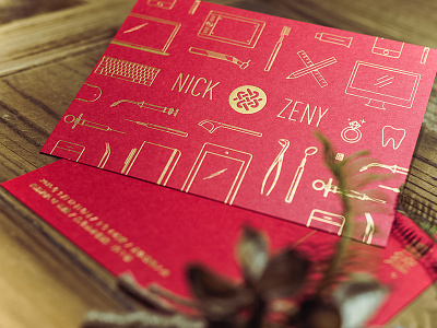 Z & N Wedding Invitation flat invitation wedding