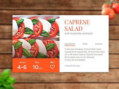 Day 006 - Recipe Card card challege element interface recipe ui user