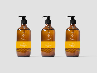 Cosmetics Bottle Free Mockup beauty branding craft hipster icon identity logo packaging psd stationery yellow