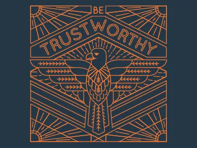Be Trustworthy eagle first shot geometric illustration illustrator linear tfg vector