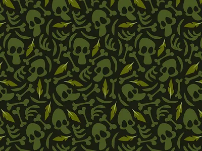 Duck Remains bones duck feathers friendship club green skulls