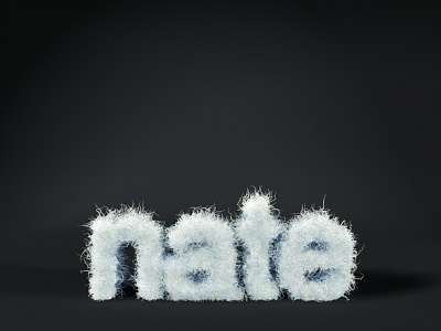 Fuzzy Text 3d fuzz maya typography