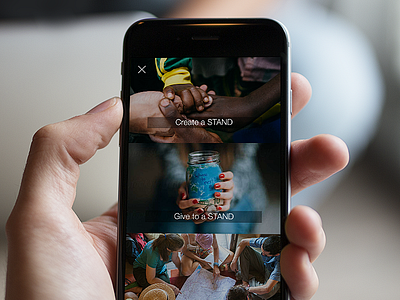 STAND app design charity ios social stand ui ux visuals