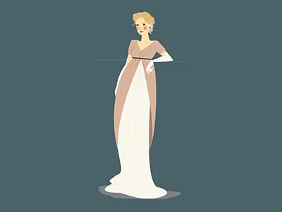 Jane Austin Dress character design concept art concept design drawing fashion jane austin vector wedding