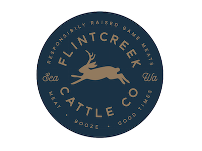 Flintcreek Cattle Co | Logo Concept badge jackalope logo round