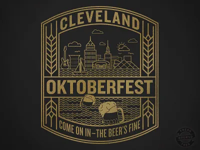 Cleveland Oktoberfest Beer Label apparel beer label cleveland fresh brewed tees oktoberfest vector