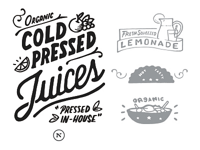 Menu Artwork brand positioning branding copywriting fresh hand drawn hand drawn typography locally sourced logo organic