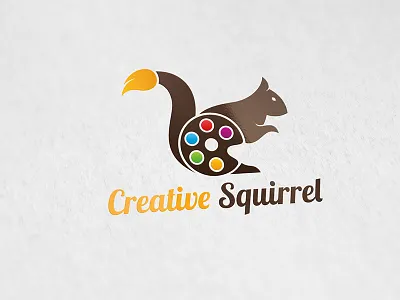 Creative Squirrel Logo art brush creative designer paint squirrel squirrel logo studio