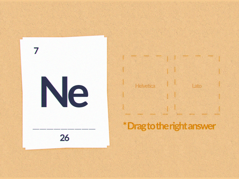 Example of Guess the font
