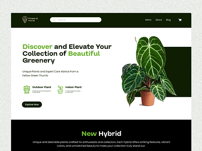 Forest at Home – Papilanium Plant Store Animation branding catalog design fluxa forest green home leaf plant ui ux website