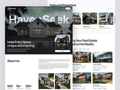 Dwellfinder -Real Estate Website cleanui design house landingpage property realestate responsive ui ux website