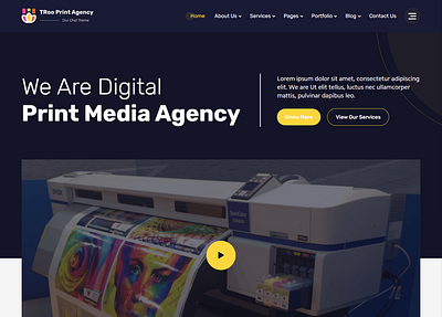 Printing Service WordPress Website business divi landing page design printing service ui design web design website website devlopment website redesign