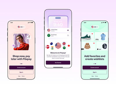 Flixpay - BNPL App Onboarding android screen design app app mobile appdesign design interface ios screen design minimal mobile app mobile ui mobile ui design mobile ux ui desig onboarding app onboarding design top app design ui uiux ux