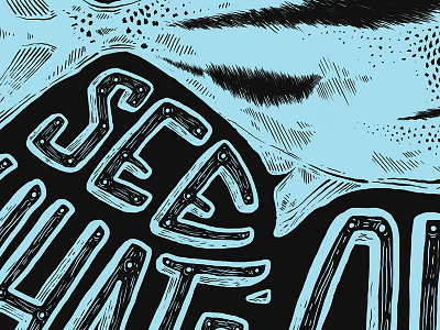 Fishy Lettering drawn fish hand illustration lettering type typography vector
