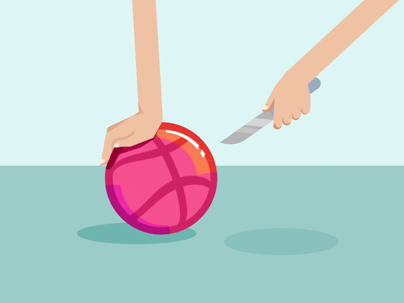 Dribbblemelon 2d after effects animation ball debut dribbble gif hands invite thank you thanks watermelon