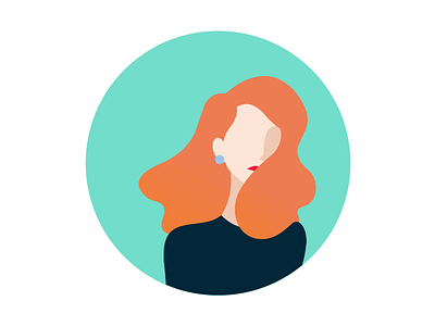 Passing By girl illustration leftover orange hair passing by vector