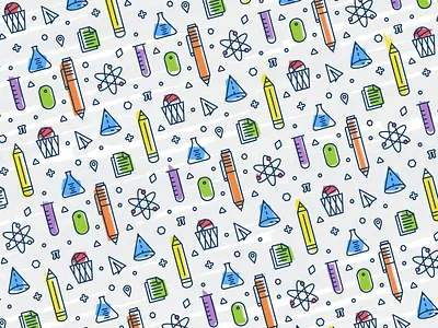 Back To School color design icons illustration photoshop school science vector
