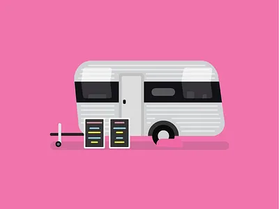 Low & Slow American BBQ adelaide food truck illustration street food