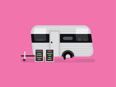 Low & Slow American BBQ adelaide food truck illustration street food