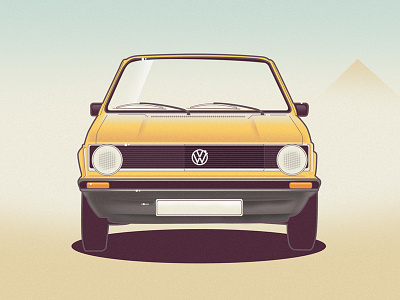 VW Golf 1 car golf illustration vector vw