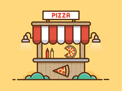 Pizza Stand 365 daily challenge icon pizza stand vector