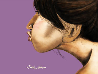kiss, kiss digital painting portrait