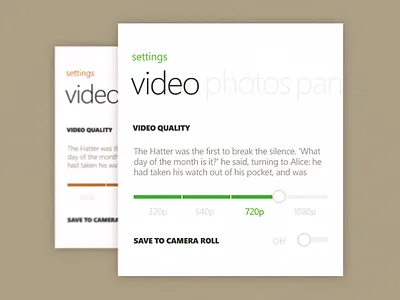 Settings flat ui windows