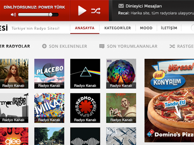 Radio Portal UI Design channel music radio ui ux web