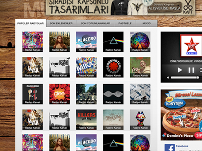 Radio Portal 2 channel music radio ui ux web