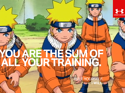 Under Armour x Naruto advertising naruto under armour