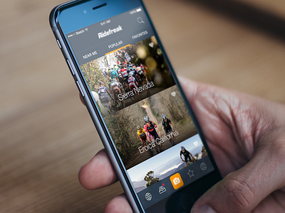 Ridefreak app apple bike cycling demo feed in house ios iphone ride sketch workshop