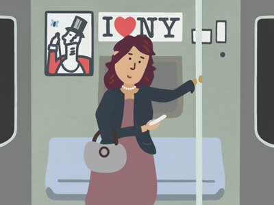 A Year In New York City - September illustration metro new york city nyc subway