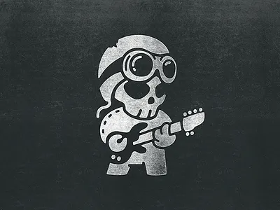 Guitarist bambozza boy character guitar guitarist helmet kawai music skull toy