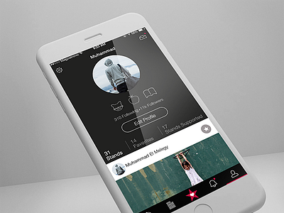 Profile app design causes charity ios profile social stand ui ux