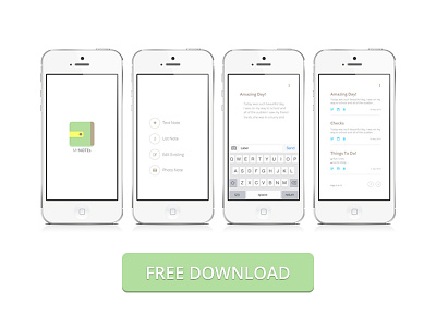 Note App UIKit apple freebie iphone kit simple ui uikit ux