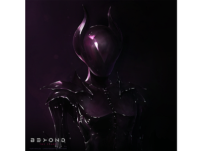 Chaotic — BEYOND THE STARS alien art card chaos character digital game online sci fi space suit violet