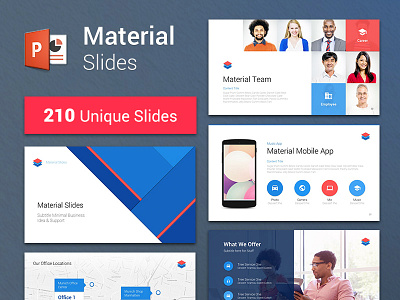 Material Design PowerPoint Template material material design powerpoint template