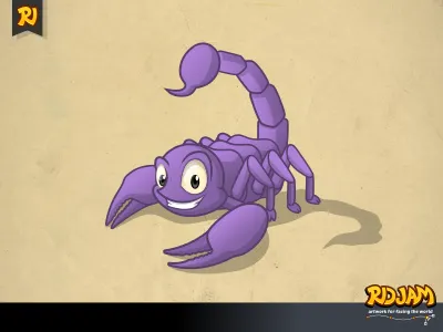 Scorpion Cartoon Character animal bug cartoon character funny illustration insect ridjam scorpion vector