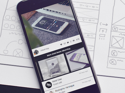 Buzzer - dribbble client app concept in process app concept design dribbble image ui ux