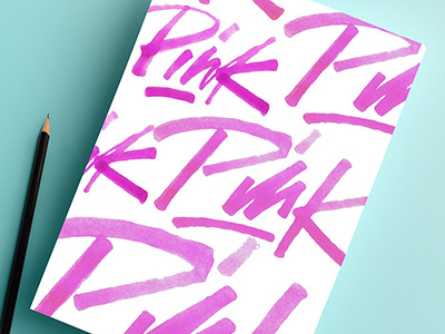 tag Pink art hand lettering logo print sketch type